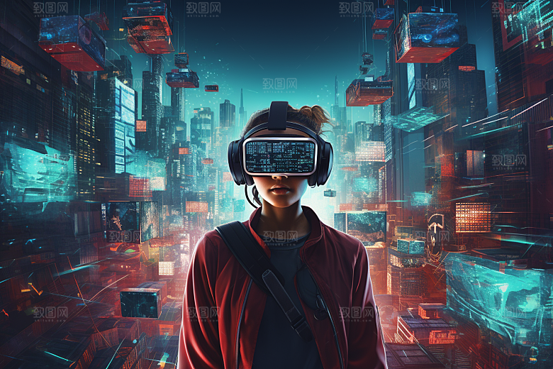 赛博VR眼镜科技高清素材
