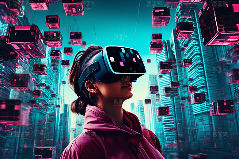 赛博VR眼镜科技光效素材