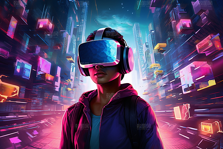 赛博VR眼镜赛博朋克夜之城素材