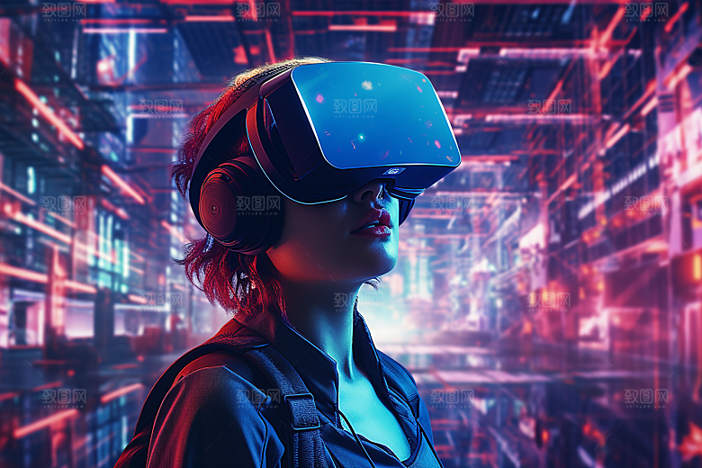 赛博VR眼镜光效高清素材