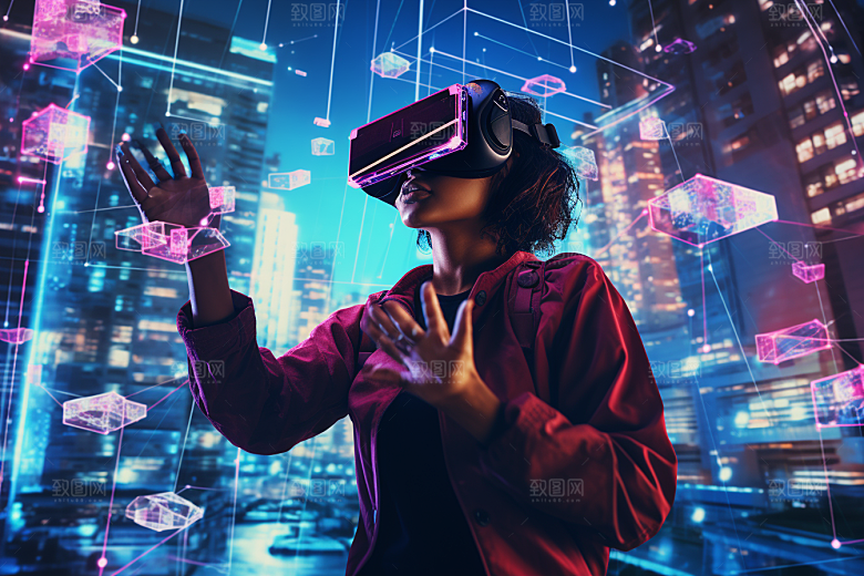 赛博VR眼镜赛博朋克时尚素材