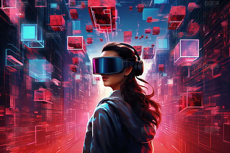赛博VR眼镜科幻高清素材