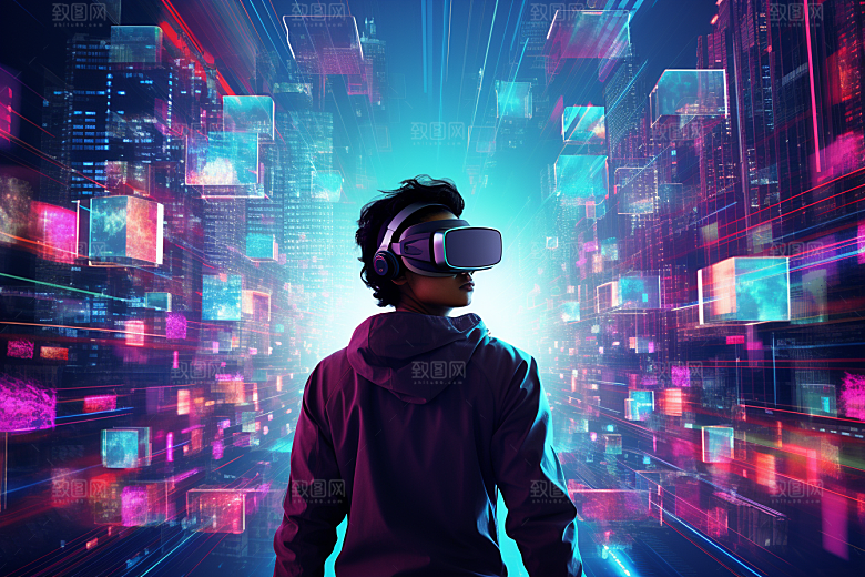 赛博VR眼镜夜之城电子设备素材