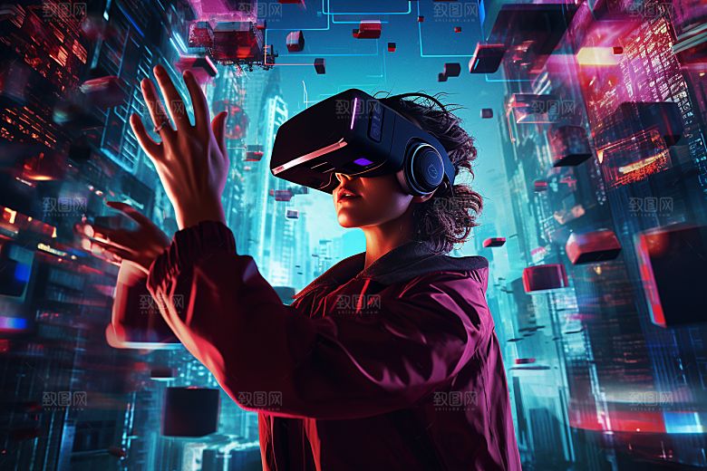 赛博VR眼镜光效高清素材