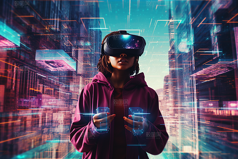 赛博VR眼镜科技高清素材