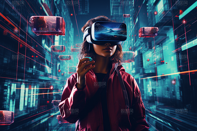 赛博VR眼镜赛博朋克高清素材