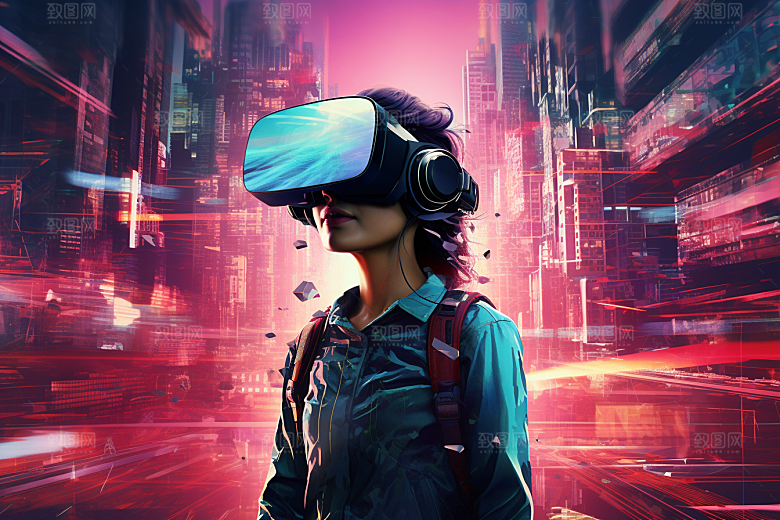赛博VR眼镜未来赛博朋克素材