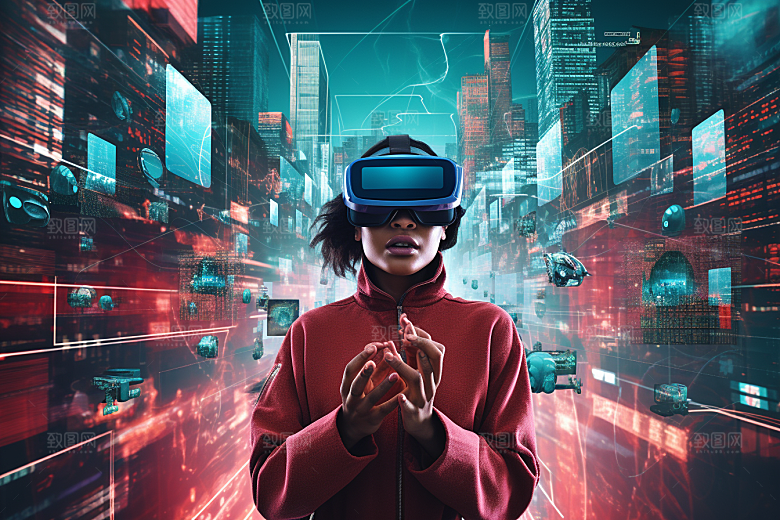 赛博VR眼镜赛博朋克科技素材
