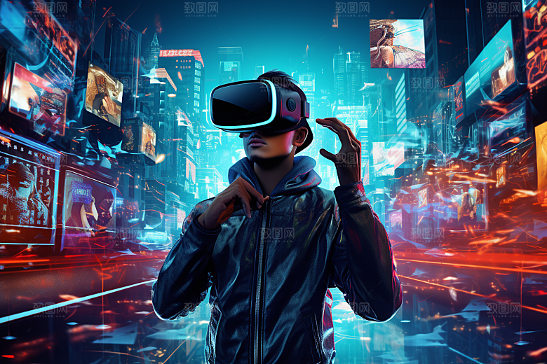 赛博VR眼镜高清科幻素材