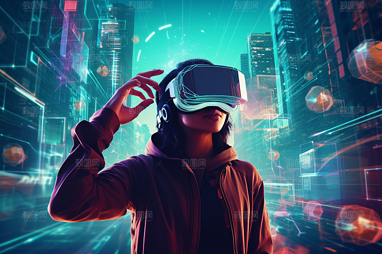 赛博VR眼镜科技高清素材