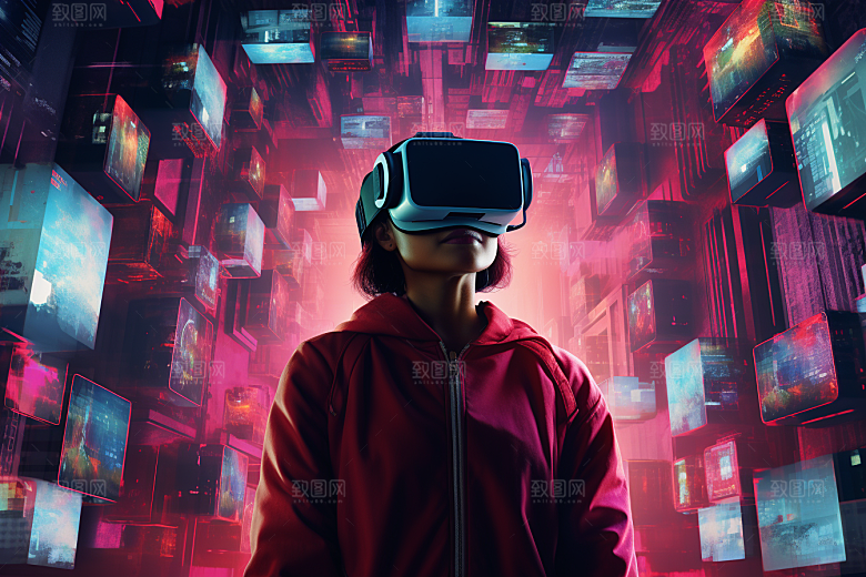 赛博VR眼镜赛博朋克科技素材