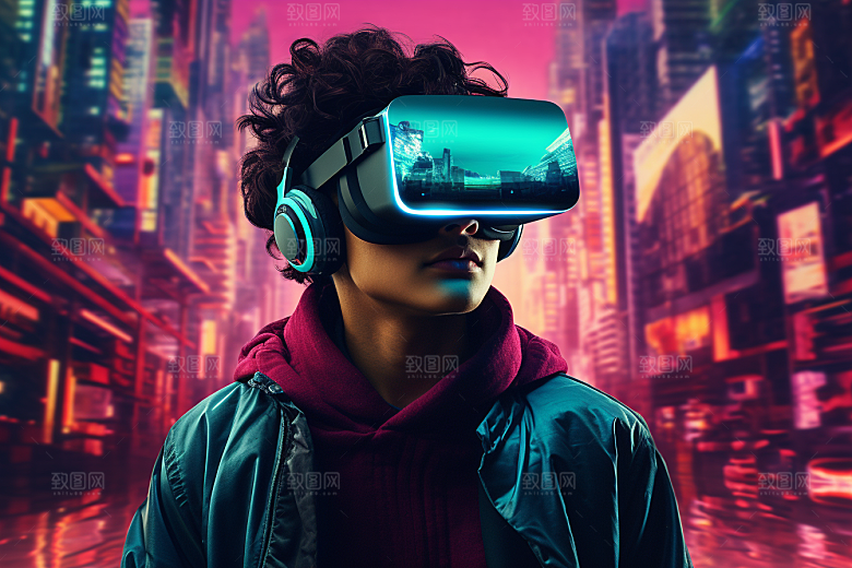 赛博VR眼镜科技高清素材