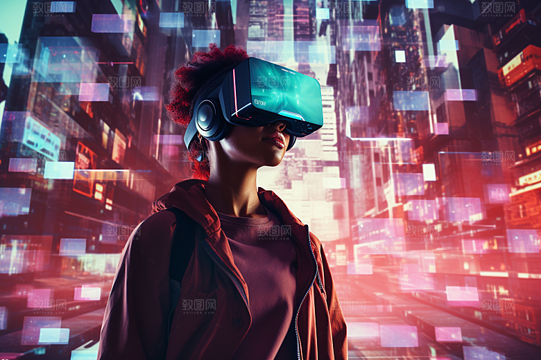 赛博VR眼镜科幻头戴式眼镜素材