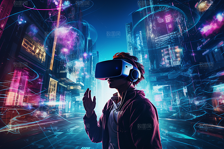 赛博VR眼镜科技时尚素材