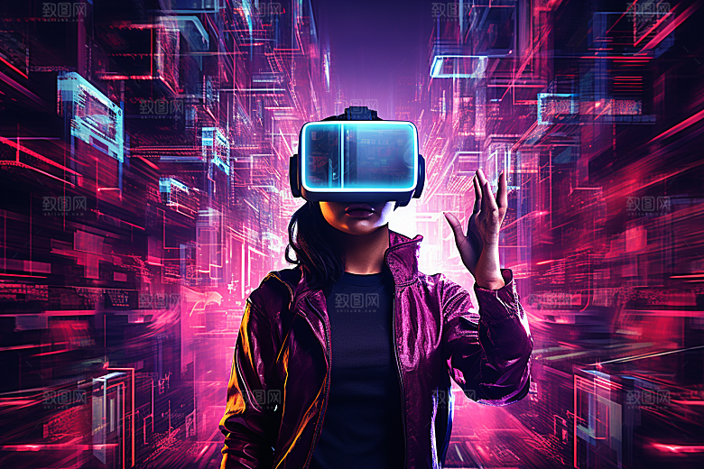 赛博VR眼镜科幻电子设备素材