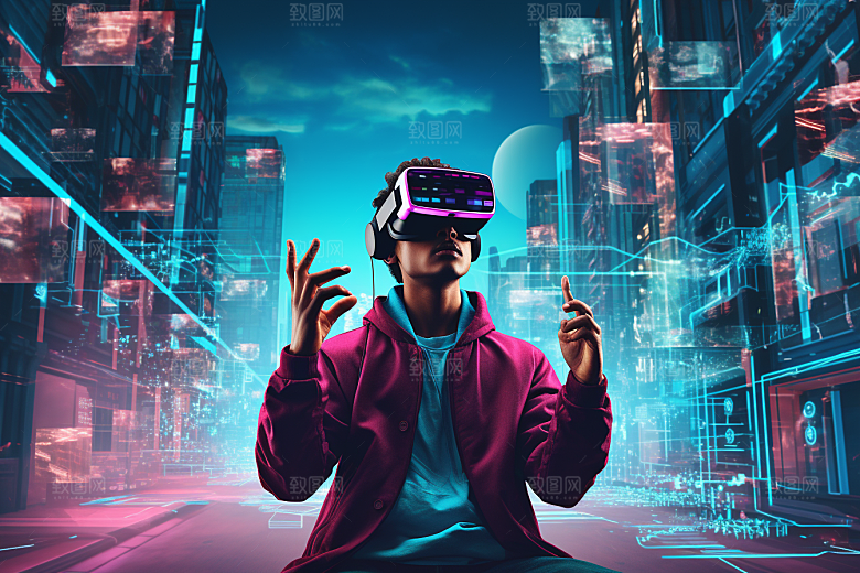 赛博VR眼镜时尚头戴式眼镜素材