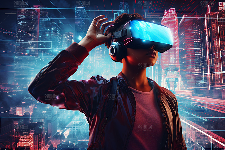赛博VR眼镜赛博朋克高清素材