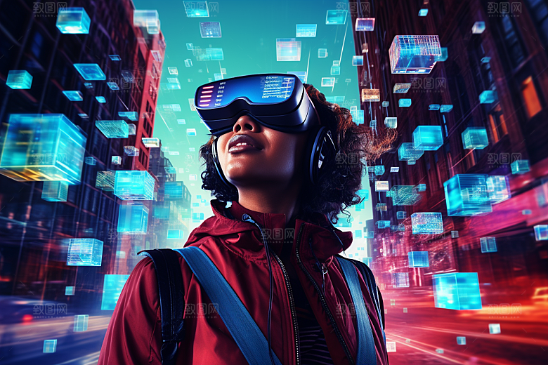 赛博VR眼镜高清科技素材