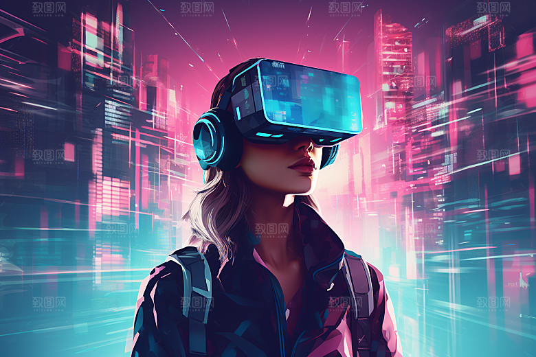 赛博VR眼镜时尚赛博朋克素材