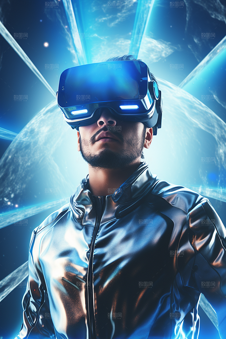 赛博VR眼镜信息技术高清素材