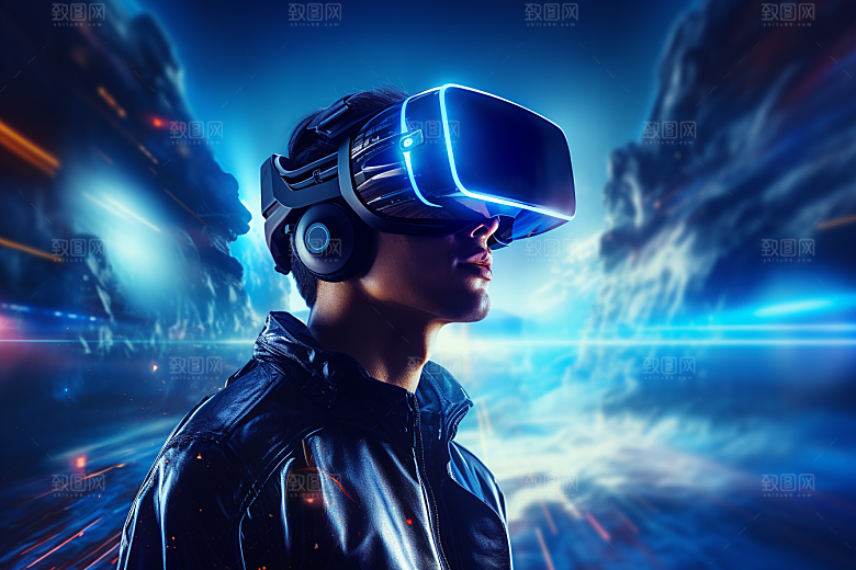 赛博VR眼镜电子设备高清素材