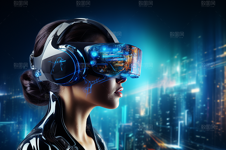 赛博VR眼镜高清未来素材