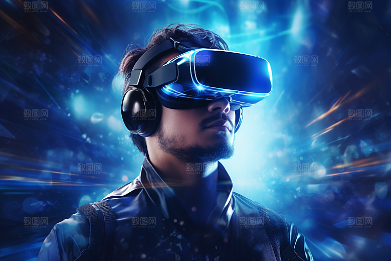 赛博VR眼镜光效赛博朋克素材