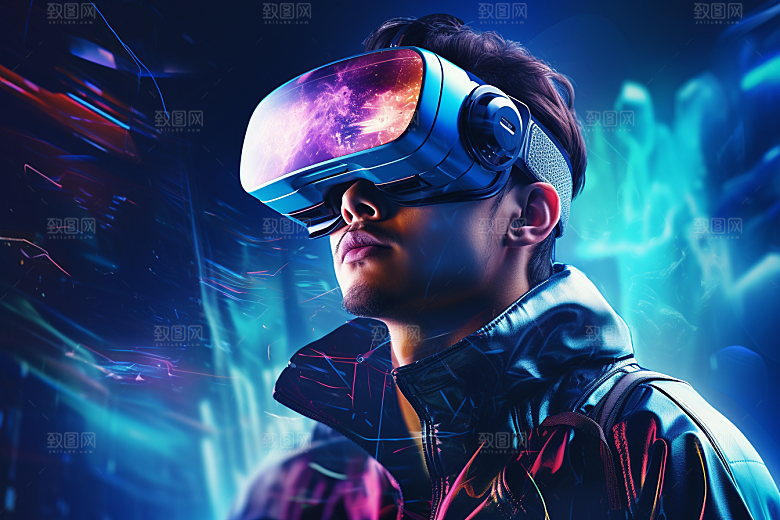 赛博VR眼镜电子设备高清素材