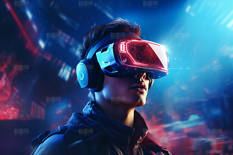 赛博VR眼镜科幻未来素材