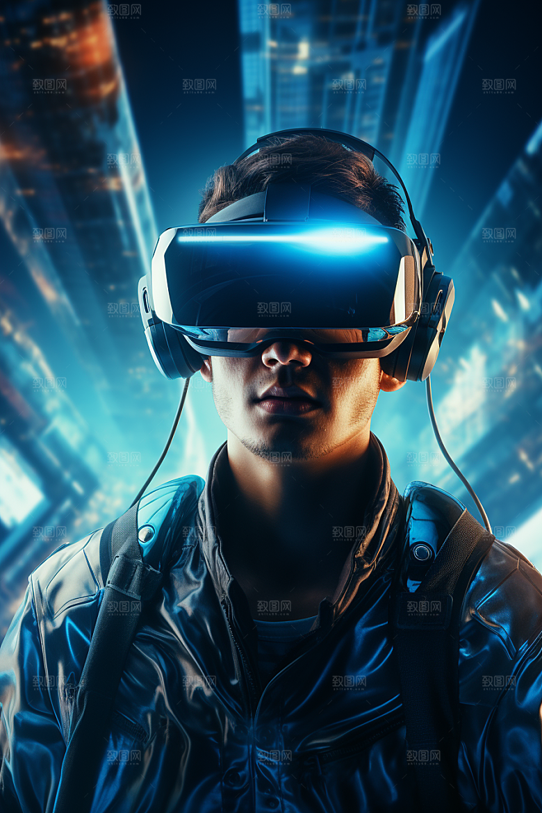 赛博VR眼镜高清科技素材