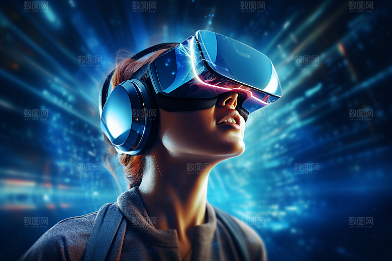 赛博VR眼镜高清夜之城素材