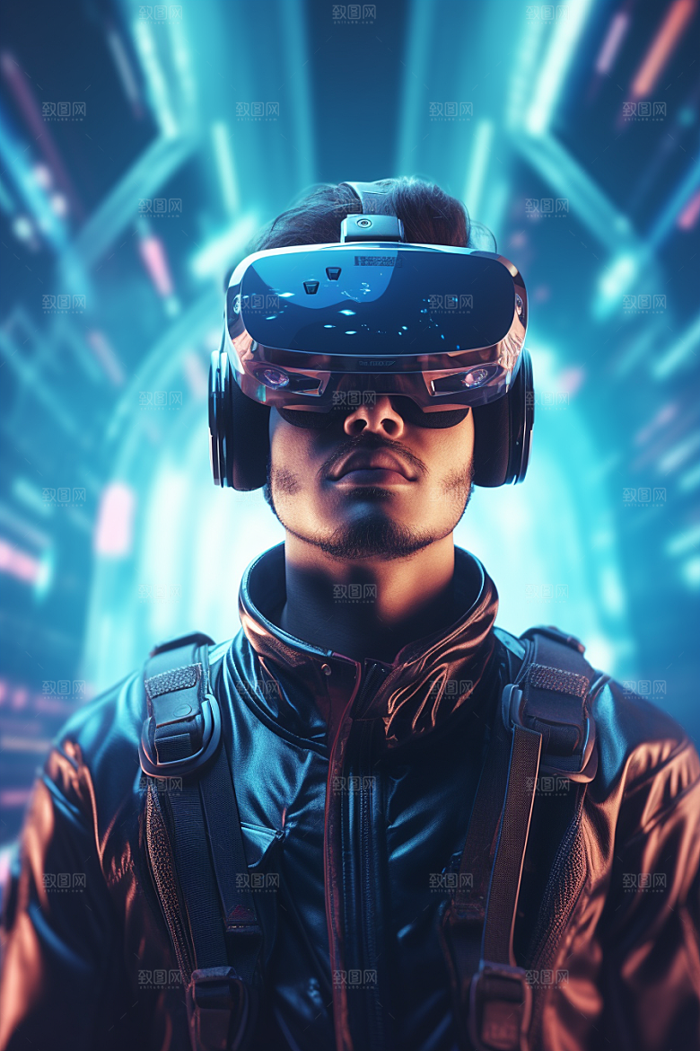 赛博VR眼镜科幻头戴式眼镜素材