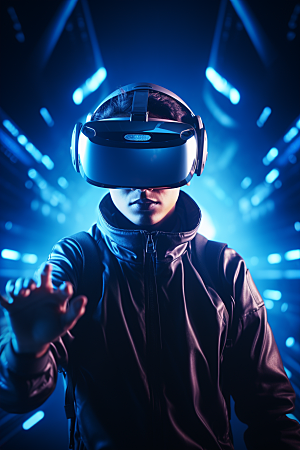 赛博VR眼镜未来光效素材