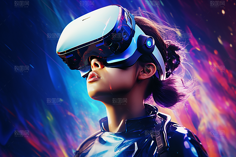 赛博VR眼镜高清科技素材