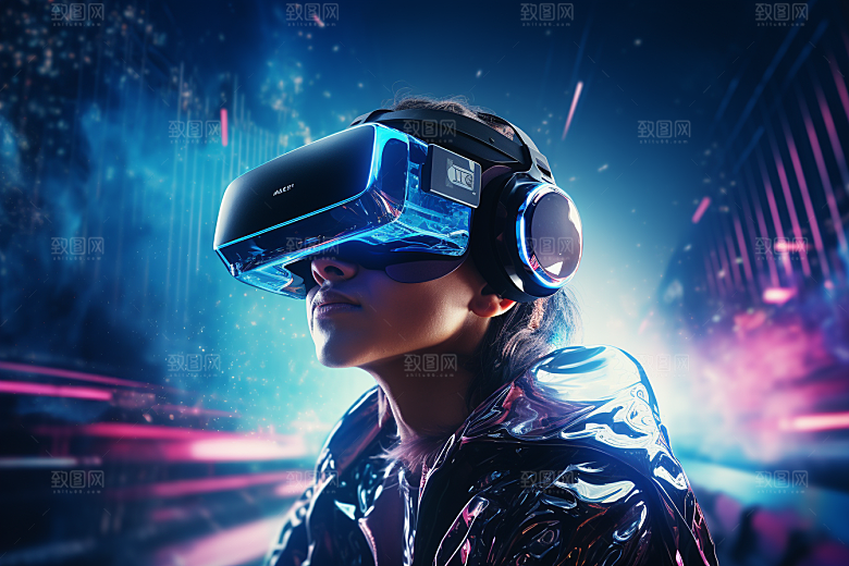 赛博VR眼镜信息技术电子设备素材