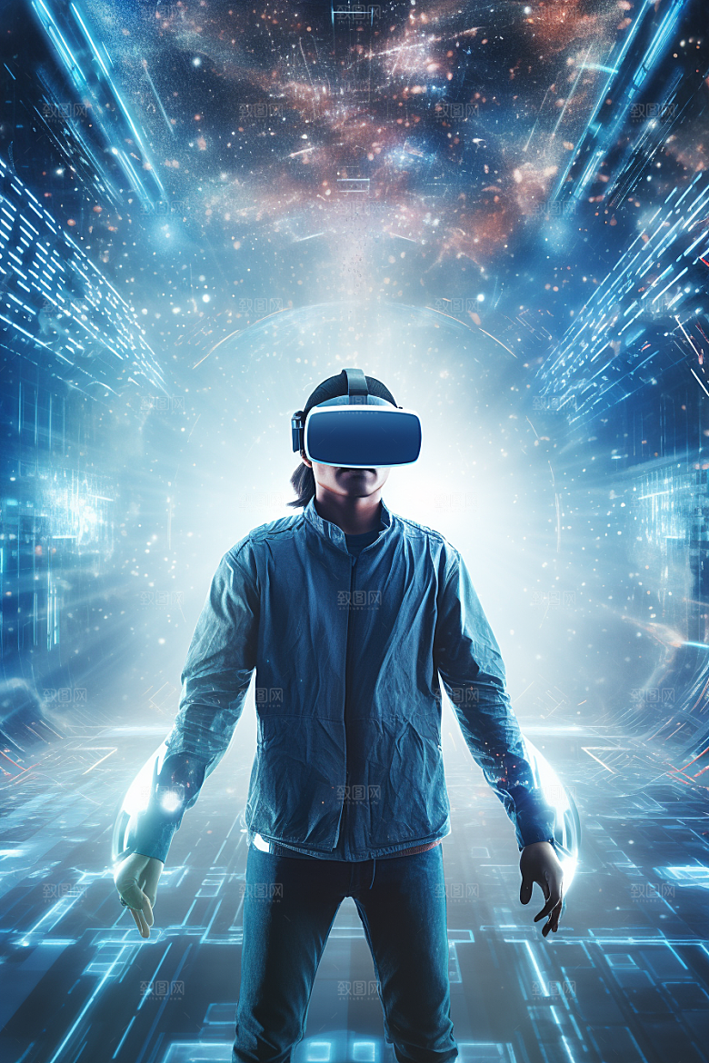 赛博VR眼镜科技头戴式眼镜素材