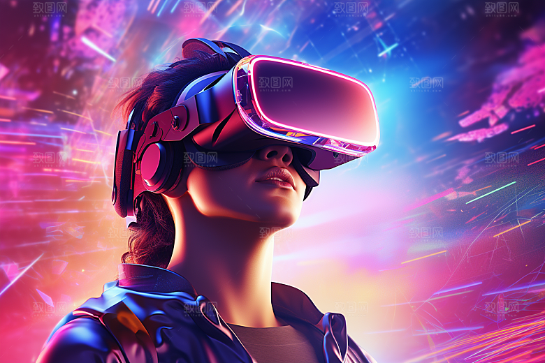 赛博VR眼镜科技头戴式眼镜素材