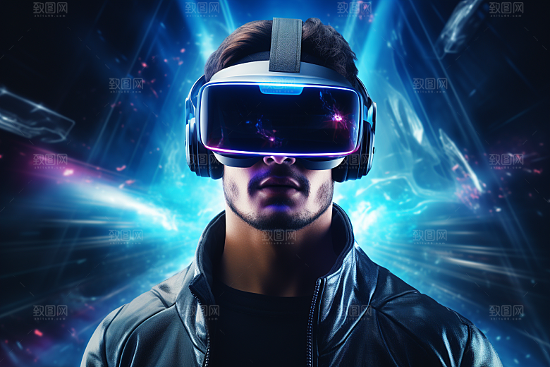 赛博VR眼镜科技时尚素材