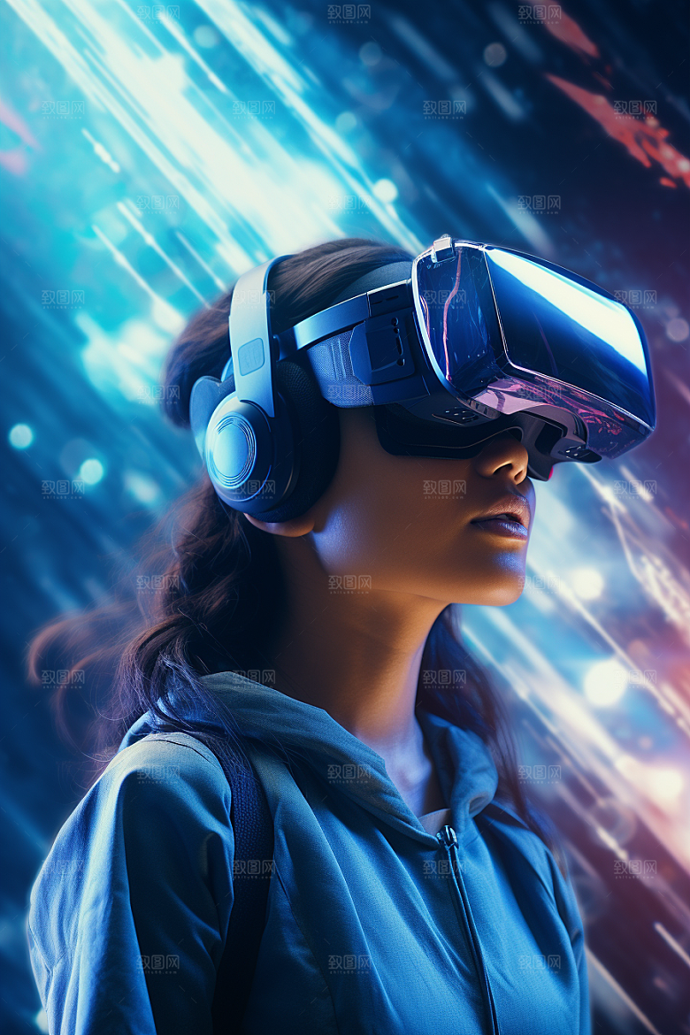 赛博VR眼镜信息技术赛博朋克素材
