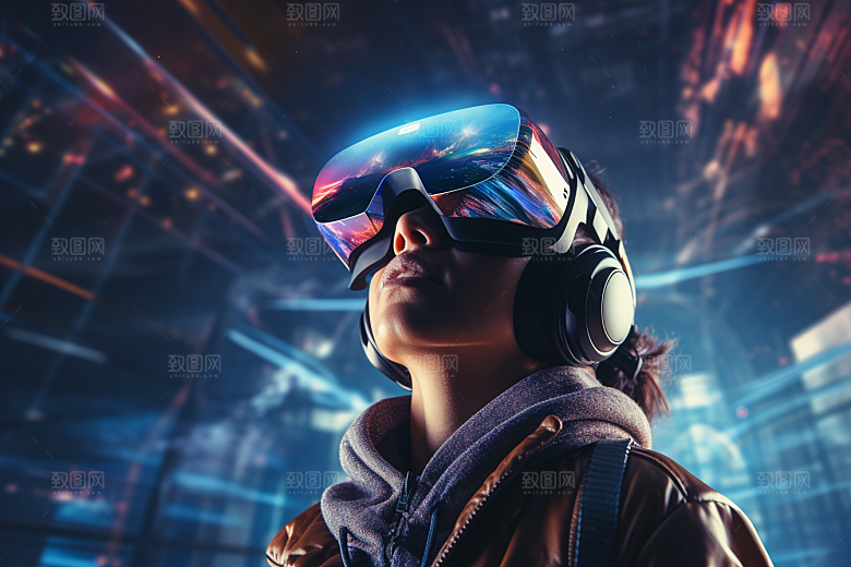赛博VR眼镜未来赛博朋克素材