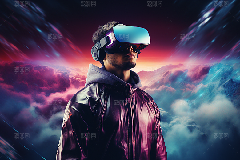 赛博VR眼镜未来赛博朋克素材