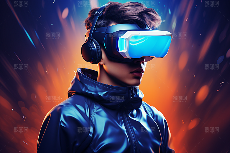 赛博VR眼镜电子设备科幻素材
