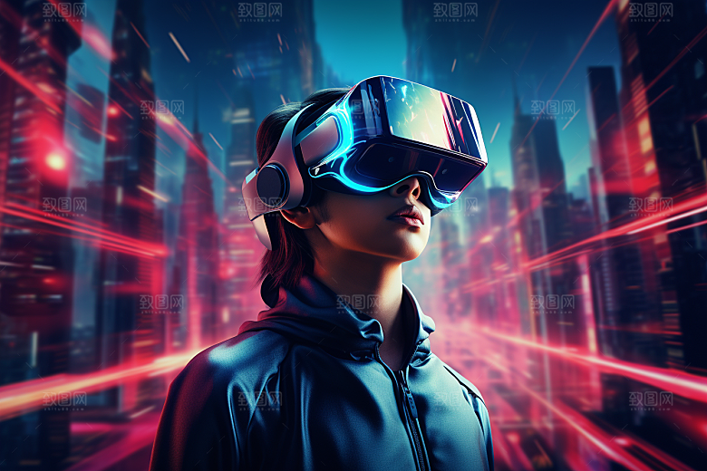 赛博VR眼镜高清科技素材