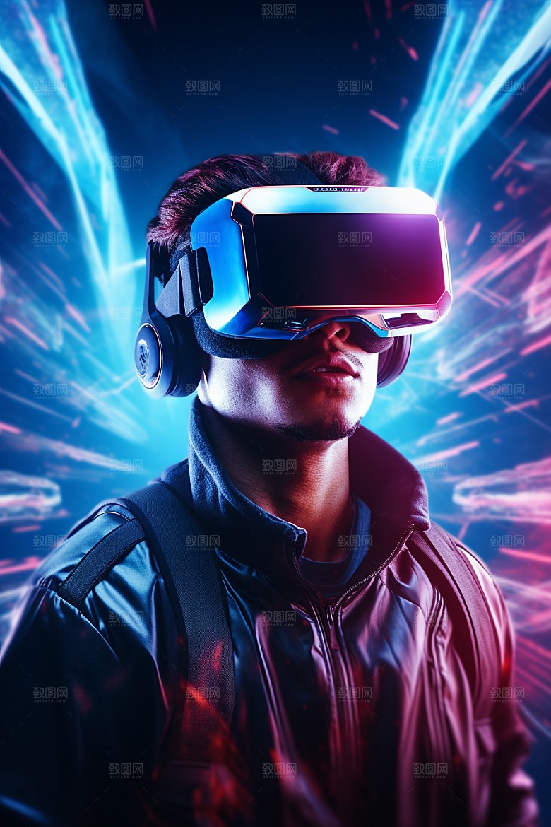 赛博VR眼镜信息技术时尚素材