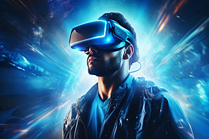 赛博VR眼镜未来赛博朋克素材