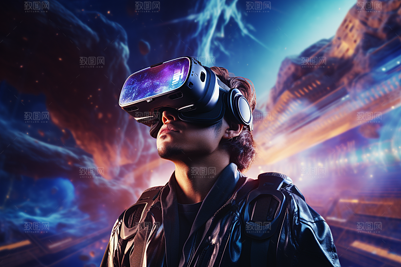 赛博VR眼镜光效未来素材
