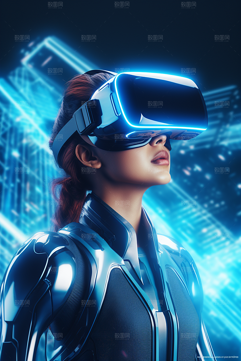 赛博VR眼镜信息技术电子设备素材
