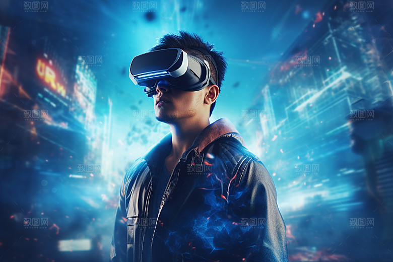 赛博VR眼镜电子设备科幻素材