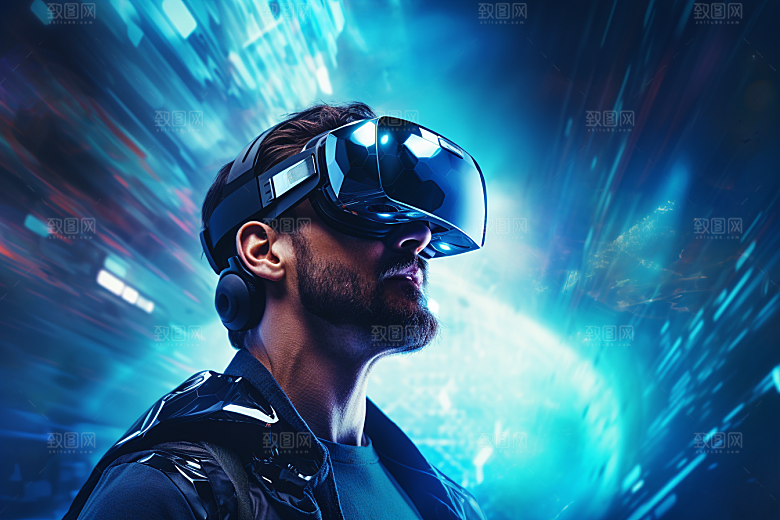 赛博VR眼镜高清光效素材