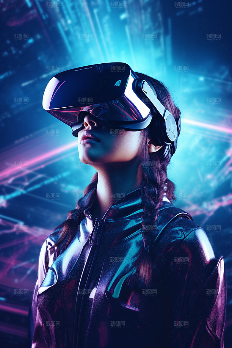 赛博VR眼镜电子设备赛博朋克素材